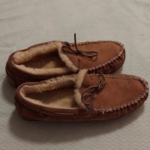Lightly used Fur-Lined LL Bean Mocassins